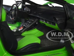 Lamborghini Huracan GT LB Silhouette Works Pearl Green Metallic with Black Top 1/18 Model Car Autoart 79128