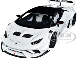 Lamborghini Huracan GT LB Silhouette Works White with Black 1/18 Model Car Autoart 79125