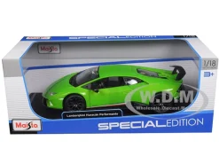 Lamborghini Huracan Performante Metallic Green 1/18 Diecast Model Car Maisto 31391