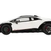 Lamborghini Huracan Sterrato Bianco Asopo White with Matt Black Top and Red Stripes 1/18 Model Car by Top Speed