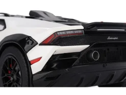 Lamborghini Huracan Sterrato Bianco Asopo White with Matt Black Top and Red Stripes 1/18 Model Car by Top Speed