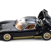 Lamborghini Miura SVR Black with Gold Accents and Wheels 1/43 Diecast Model Car Kyosho KS03203BKG