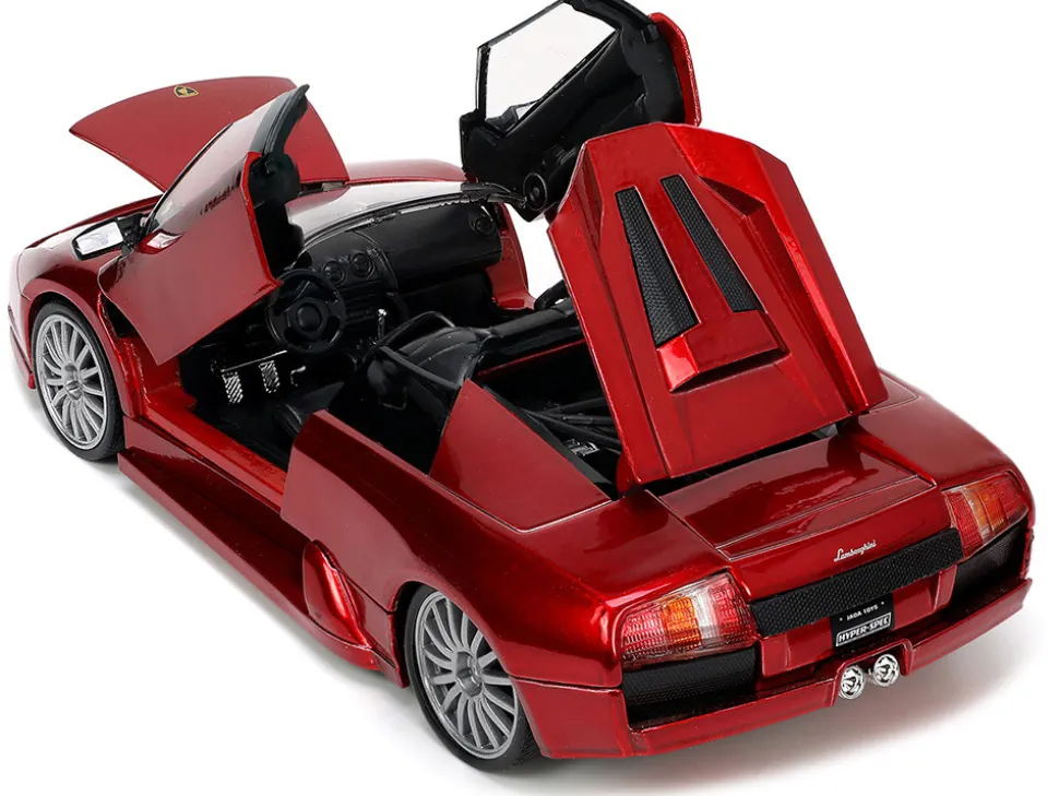 Lamborghini Murcielago Roadster Red Metallic Hyper-Spec Series 1/24 Diecast Model Car Jada 34029