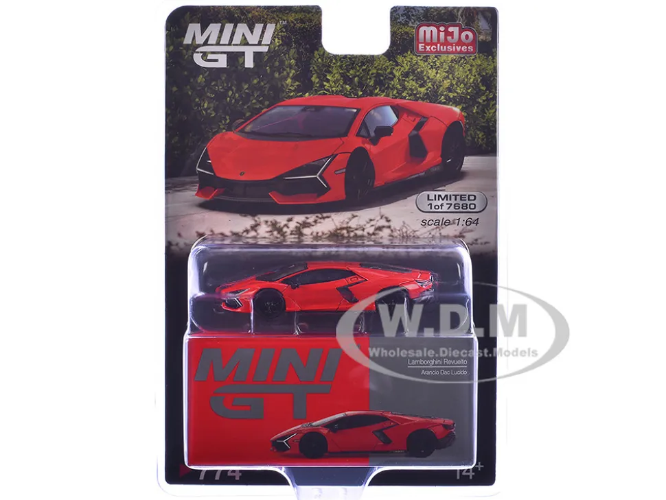 Lamborghini Revuelto Arancio Dac Lucido Orange Limited Edition to 7680 pieces Worldwide 1/64 Diecast Model Car by Mini GT
