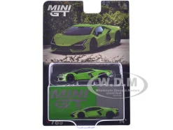Lamborghini Revuelto Verde Selvans Green Metallic Limited Edition 1/64 Diecast Model Car by Mini GT