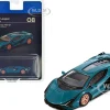 Lamborghini Sian FKP 37 Blu Uranus Blue Metallic Hypercar League Collection 1/64 Diecast Model Car PosterCars H08B