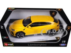 Lamborghini Urus Yellow 1/18 Diecast Model Car Bburago 11042