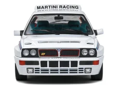 1992 Lancia Delta HF Integrale Evo 1 Martini 6 White with Blue and Red Stripes World Rally Champion Martini Racing 1/18 Diecast Model Car Solido S1807804