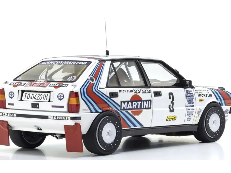 Lancia Delta HF 4WD #3 Bruno Saby - Jean-Francois Fauchille "Martini Racing" Winner "Rally Monte Carlo" (1988) 1/18 Diecast Model Car by Kyosho