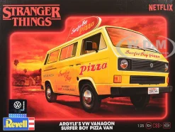Level 3 Model Kit Argyle’s Volkswagen Vanagon "Surfer Boy Pizza" Van "Stranger Things" (2016-Current) TV Series 1/25 Scale Model by Revell