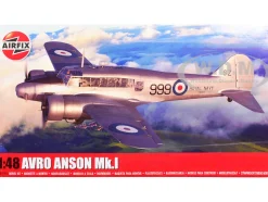 Level 3 Model Kit Avro Anson Mk.I Aircraft with 3 Scheme Options 1/48 Plastic Model Kit by Airfix