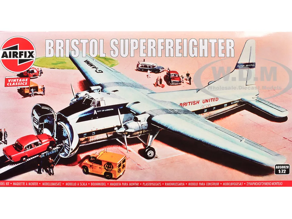 Level 2 Model Kit Bristol Superfreighter Freighter Aircraft "British United Air Ferries (BUAF)" 1/72 Plastic Model Kit by Airfix