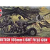 Level 1 Model Kit British 105mm Light Field Gun with 3 Scheme Options 1/76 Plastic Model Kit by Airfix