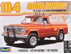 Level 4 Model Kit 1979 Jeep J-10 Pickup Truck with Camper Top 1/24 Scale Model by Revell