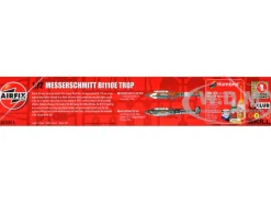 Level 2 Model Kit Messerschmitt Bf110E/E-2 TROP Fighter Aircraft with 2 Scheme Options 1/72 Plastic Model Kit by Airfix