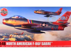 Level 2 Model Kit North American F-86F Sabre Aircraft with 2 Scheme Options 1/48 Plastic Model Kit by Airfix