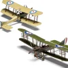Level 2 Model Kit Royal Aircraft Factory BE2c Aircraft with 2 Scheme Options 1/72 Plastic Model Kit by Airfix