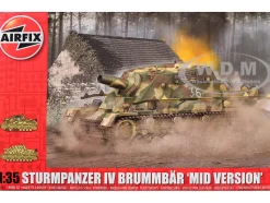 Level 3 Model Kit Sturmpanzer IV Brummbar "Mid Version" Tank with 2 Scheme Options 1/35 Plastic Model Kit by Airfix