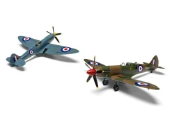Level 2 Model Kit Supermarine Spitfire PR.XIX Fighter Aircraft with 3 Scheme Options 1/48 Plastic Model Kit by Airfix