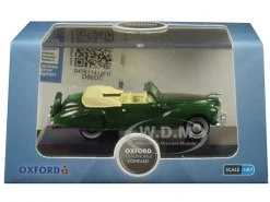 1941 Lincoln Continental Convertible Spode Green 1/87 HO Scale Diecast Model Car Oxford Diecast 87LC41002
