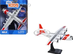 Lockheed C 130 Hercules Transport Aircraft United States Coast Guard Sky Kids Series 1/130 Plastic Model Airplane Daron NR20613
