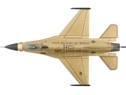 Lockheed F-16A Fighting Falcon Fighter Aircraft "85-1565, Golden Bat Viper, 185 ARW, Iowa ANG, Squadron 50th Anniversary" (2022) United States Air Force "Air Power Series" 1/72 Diecast Model by Hobby Master