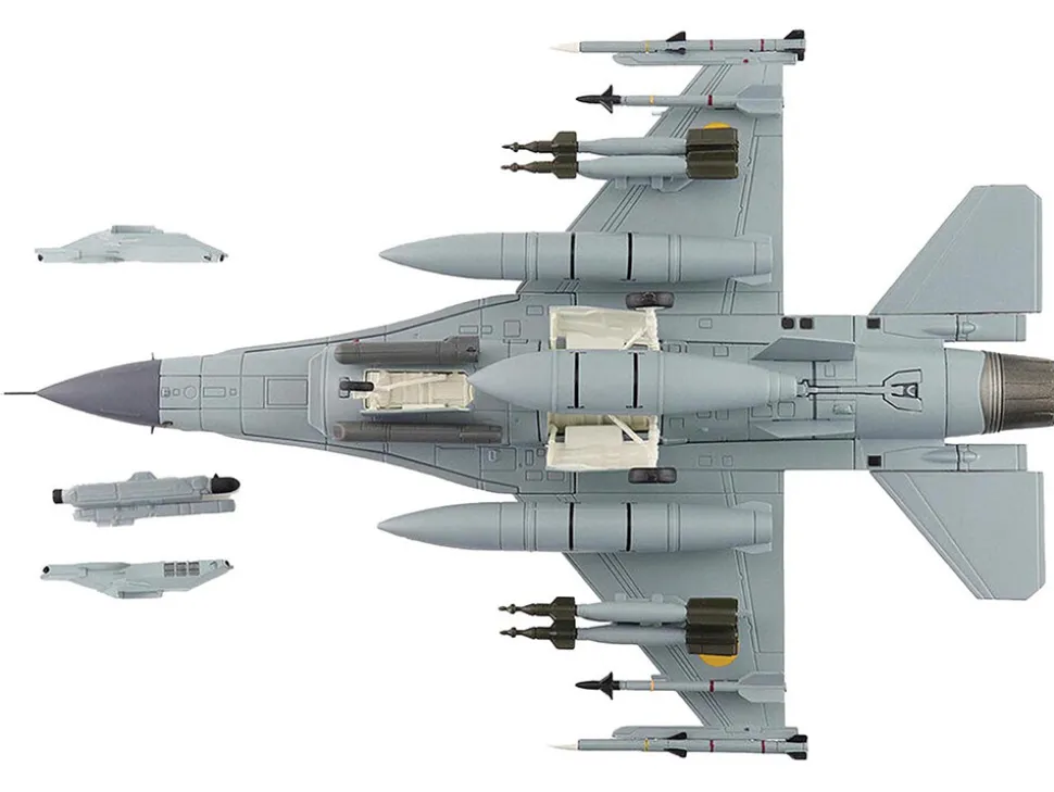 Lockheed F-16AM Fighting Falcon Fighter Aircraft "UA24-3596, Pylon Integrated Dispenser System Plus" (2024) Ukrainian Air Force "Air Power Series" 1/72 Diecast Model by Hobby Master