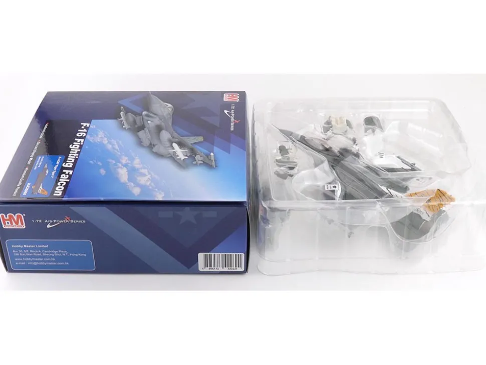 Lockheed F-16CM Fighting Falcon Fighter Aircraft "91-0379, Tiger Tiger 1, 79th Fighter Squadron, Shaw Air Force Base" (2023) United States Air Force "Air Power Series" 1/72 Diecast Model by Hobby Master