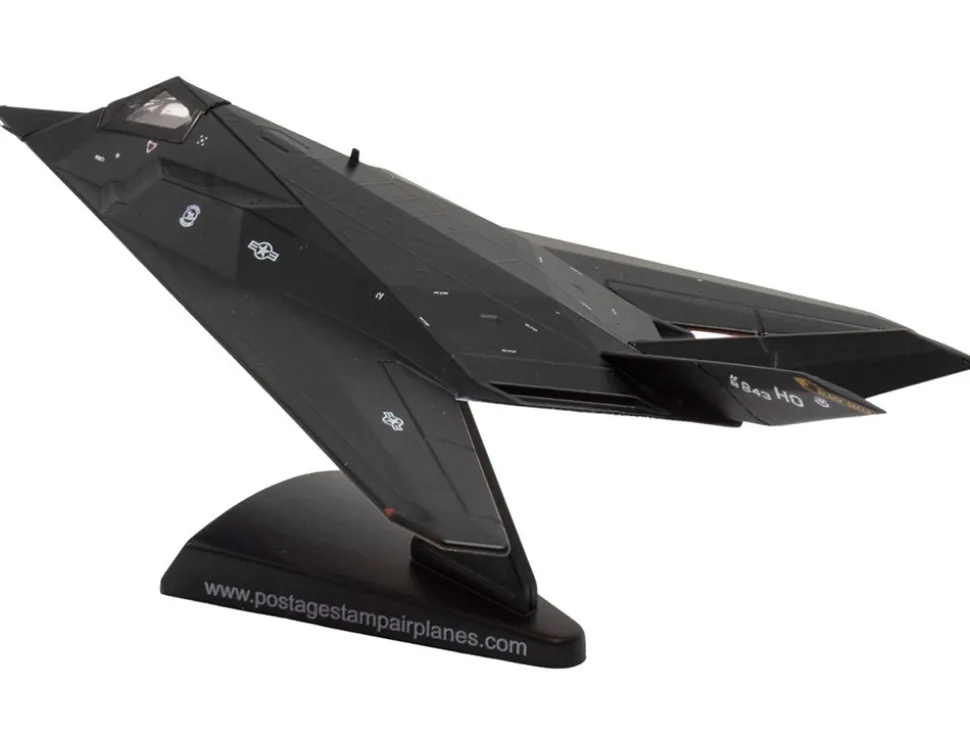 Lockheed F-117 Nighthawk Stealth Aircraft "Affectionately Christine - Stars and Stripes" United States Air Force 1/150 Diecast Model Airplane by Postage Stamp