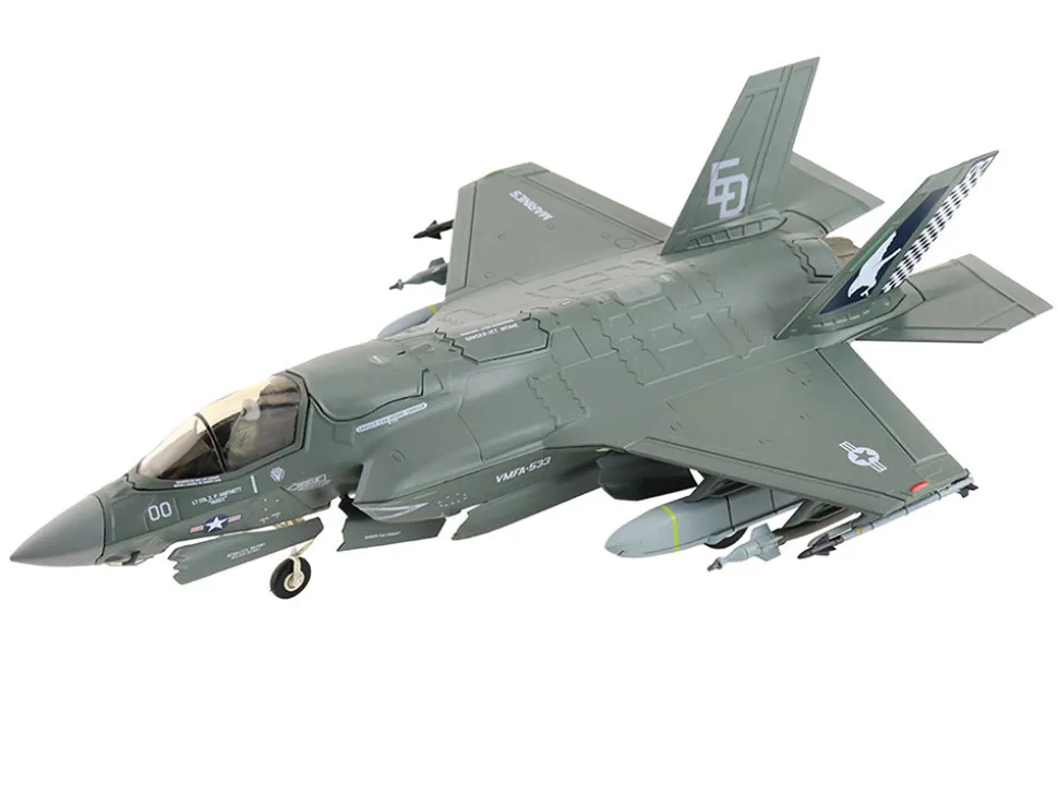 Lockheed Martin F-35B Lightning II Aircraft (Beast Mode) "170533, VMFA-533 Hawks" (2025) United States Marine Corps "Air Power Series" 1/72 Diecast Model by Hobby Master