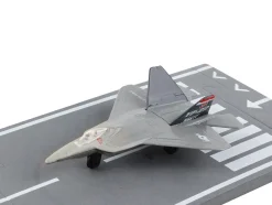 Lockheed Martin F 22 Raptor Stealth Aircraft Gray United States Air Force YF 22 with Runway Section Diecast Model Airplane Runway24 RW145