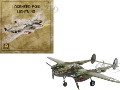 Lockheed P-38 Lightning Fighter Aircraft "Haleakala II, 80th FG, 459th FS Twin Dragons" (1944) United States Army Air Forces 1/72 Diecast Model by Militaria Die Cast