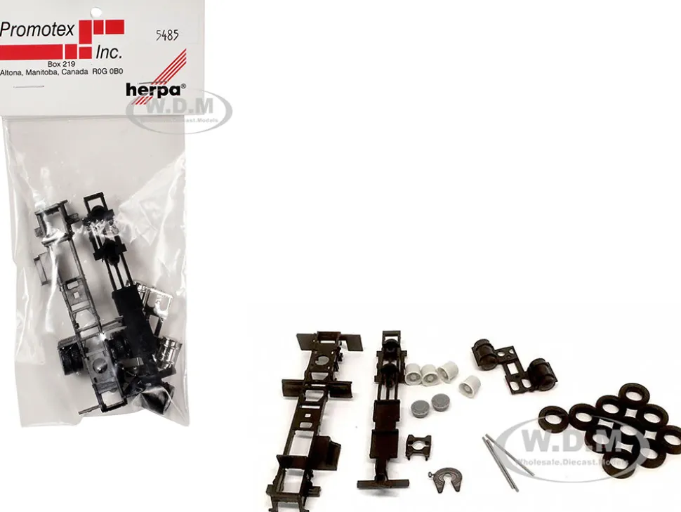 Long Chassis Kit for Kenworth, Peterbilt, and GMC Cabs 1/87 (HO) Plastic Model by Promotex