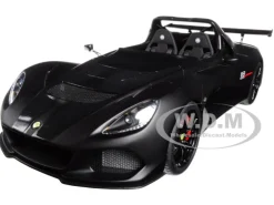 Lotus 3-Eleven Matt Black with Gloss Black Accents 1/18 Model Car Autoart 75391