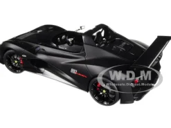 Lotus 3-Eleven Matt Black with Gloss Black Accents 1/18 Model Car Autoart 75391