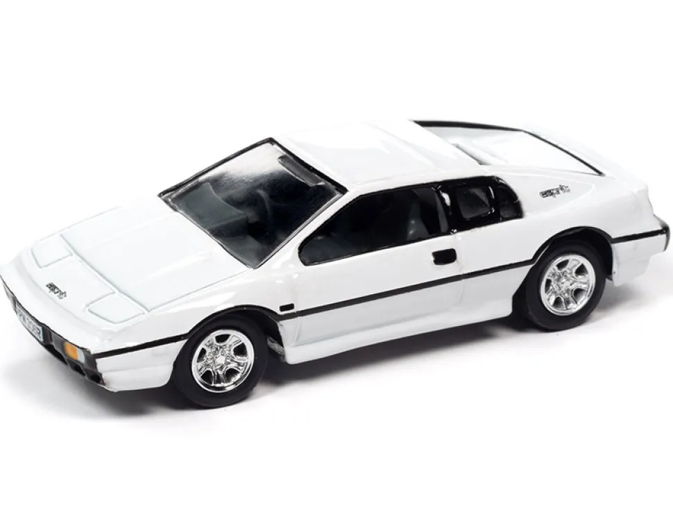 1976 Lotus Esprit S1 White Collectible Tin Display 007 James Bond The Spy Who Loved Me 1977 Movie 10th James Bond Series 1/64 Diecast Model Car Johnny Lightning JLDR014 JLSP118