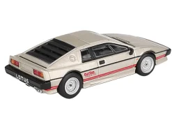 Lotus Esprit Turbo Silver Metallic with Red Stripes Limited Edition 1/64 Diecast Model Car by Mini GT