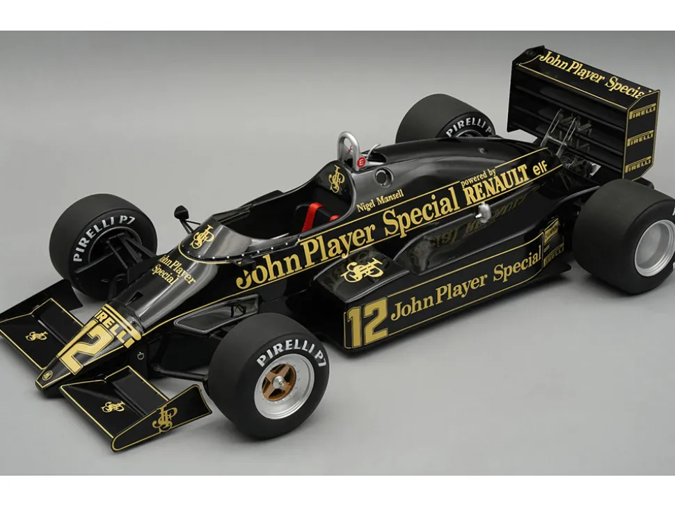 Lotus 94T #12 Nigel Mansell "John Player Special Team Lotus" 3rd Place Formula One F1 "European GP" (1983) with Display Case "Mythos Series" Limited Edition to 65 pieces Worldwide 1/18 Model Car by Tecnomodel