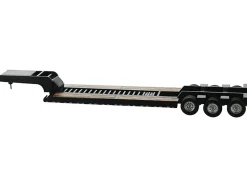 Low Boy Flatbed Trailer Black 1/87 (HO) Plastic Model Car by HO Logistics