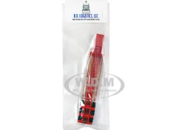Low Boy Flatbed Trailer Red 1/87 (HO) Plastic Model Car by HO Logistics