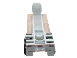 Low Boy Flatbed Trailer White 1/87 (HO) Plastic Model Car by HO Logistics