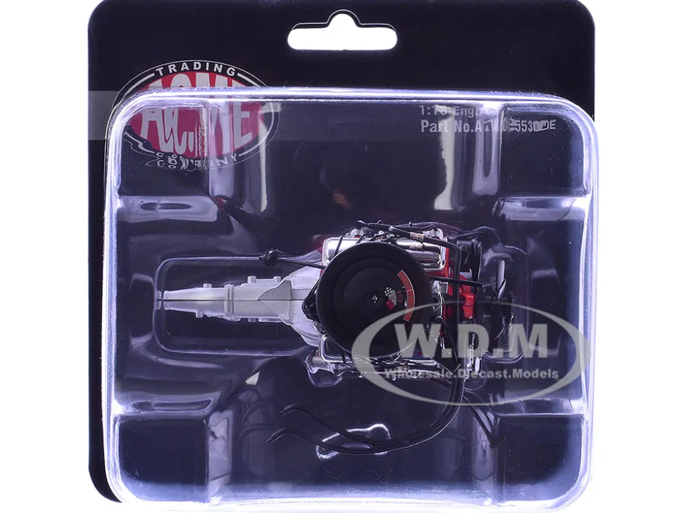 454 LS6 Engine and Transmission Replica from "1970 Chevrolet Chevelle SS" 1/18 Model by ACME