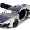 Lykan Hypersport Silver Metallic and Purple Pink Slips Series 1/32 Diecast Model Car Jada 35415