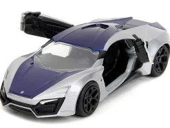 Lykan Hypersport Silver Metallic and Purple Pink Slips Series 1/32 Diecast Model Car Jada 35415