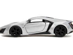 Lykan Hypersport Silver Metallic and Purple Pink Slips Series 1/32 Diecast Model Car Jada 35415