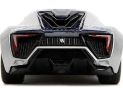 Lykan Hypersport Silver Metallic and Purple Pink Slips Series 1/32 Diecast Model Car Jada 35415