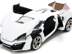 Lykan Hypersport White with Bronze Metallic Rear Spoiler HKS Hyper-Spec Series 1/24 Diecast Model Car Jada JA34030