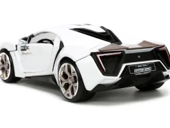 Lykan Hypersport White with Bronze Metallic Rear Spoiler HKS Hyper-Spec Series 1/24 Diecast Model Car Jada JA34030