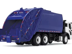 Mack LR with McNeilus Rear Load Refuse Body Blue and White 1/87 Diecast Model First Gear 80-0352