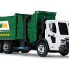 Mack LR with McNeilus ZR Side Loader White and Green 1/87 Diecast Model DCP/First Gear 80-0335D